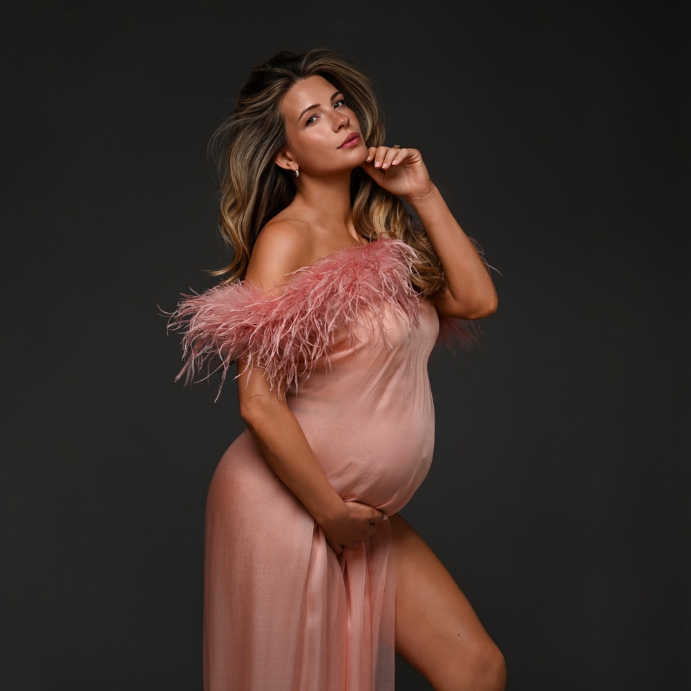 Elegant Feather Maternity Dres - đánh giá và giá Photography Club